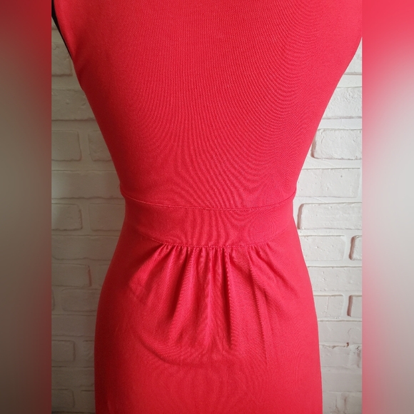 NWT NEW Lands End Sleeveless Pima Jersey Knit Maxi Dress Red Orange Size XS - Picture 8 of 12